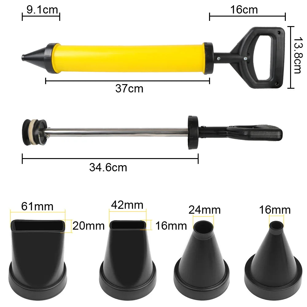 Heavy-Duty Caulking Gun with 4 Nozzles