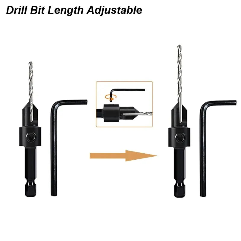 5-Piece Countersink Drill Bit Set