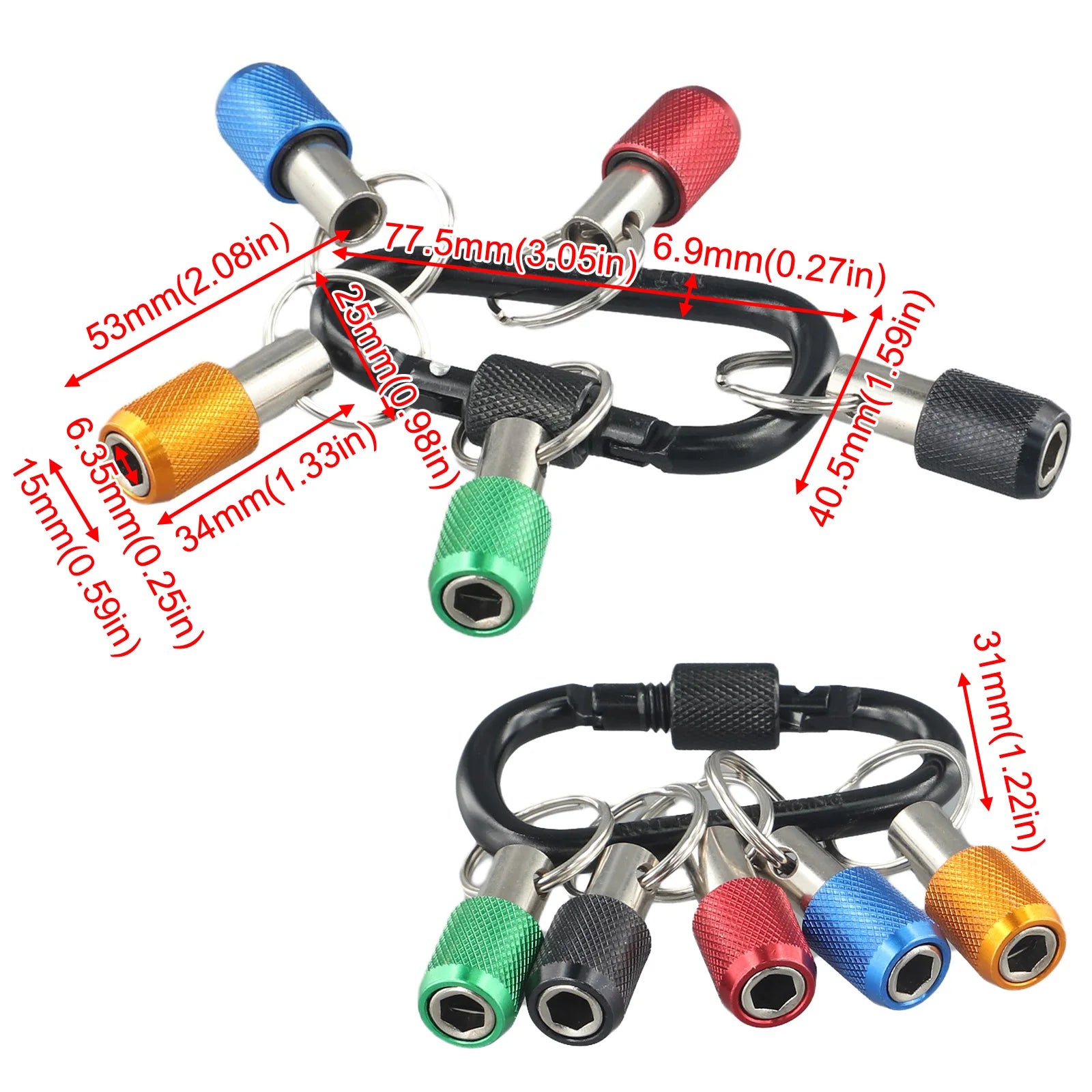5-Piece Magnetic Quick-Release Bit Holder Set