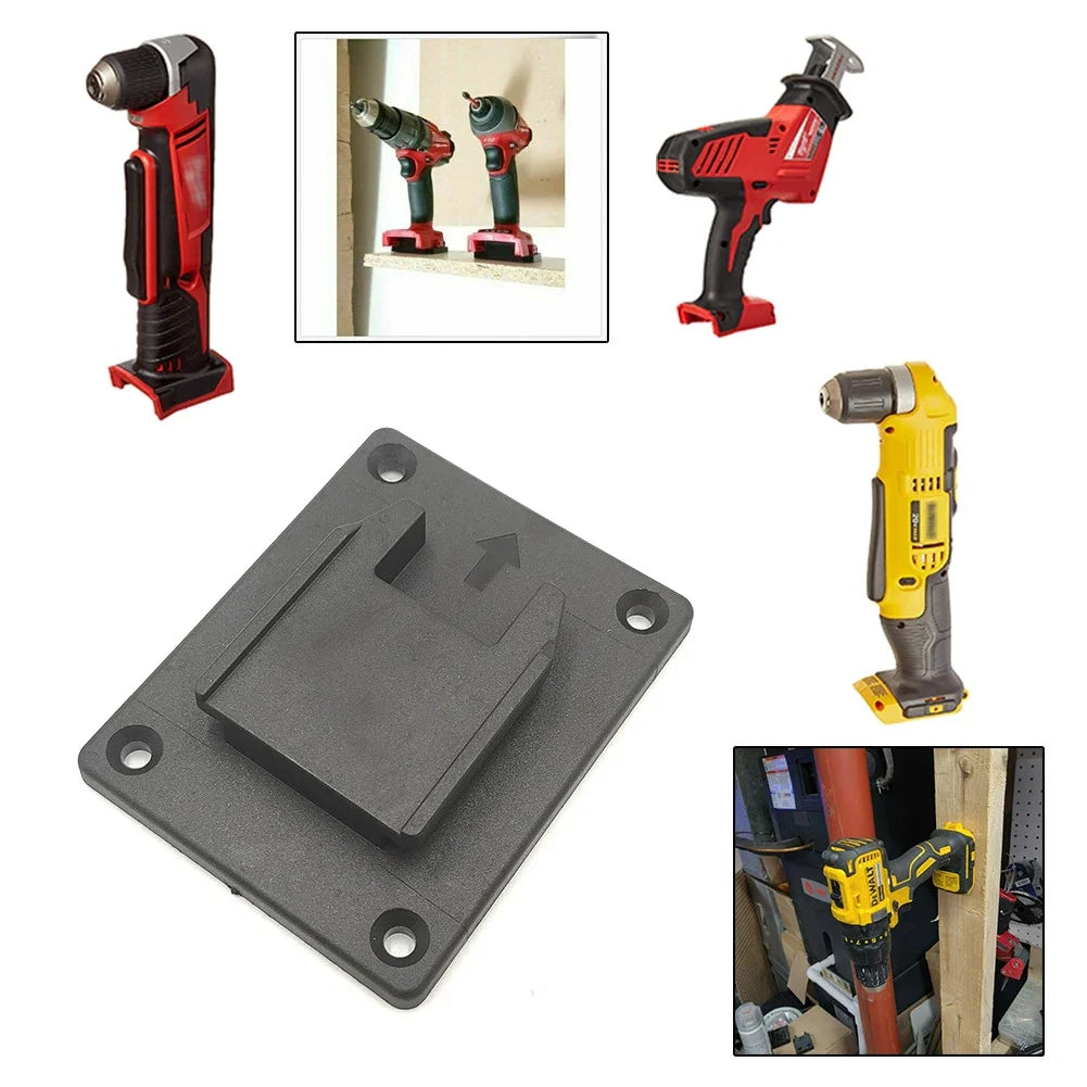 Battery & Tool Mount Holder for Dewalt, Milwaukee, Bosch & Makita