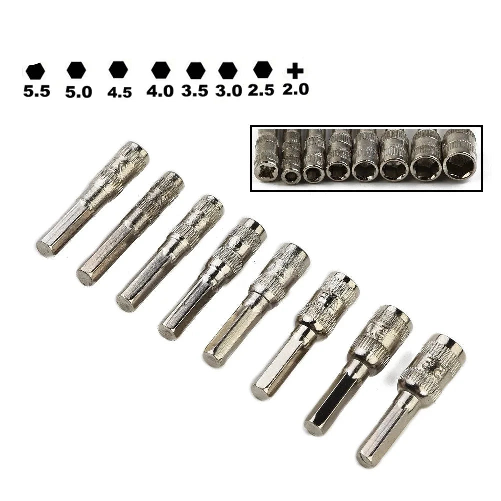 8-Piece Hex Socket Driver Bit Set (H4 Shank)