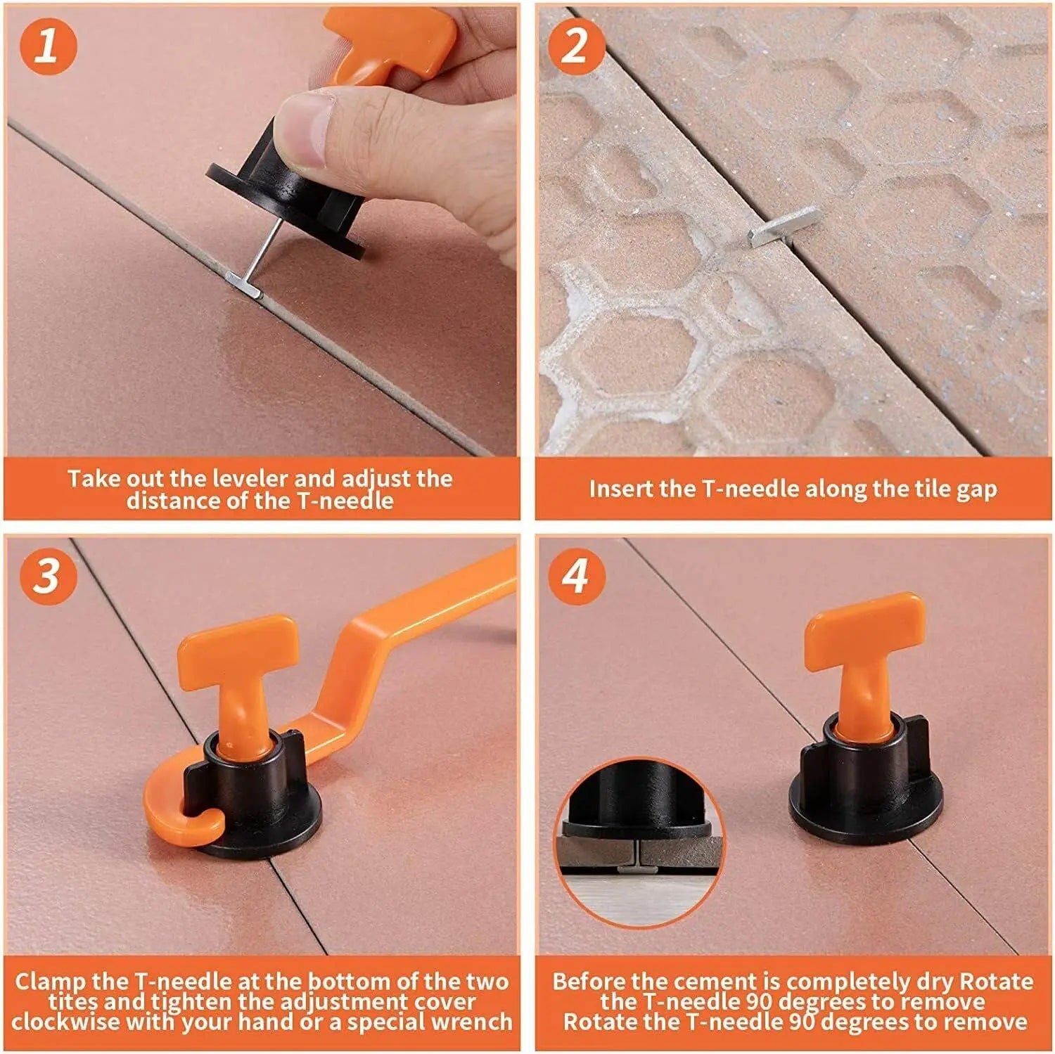 Floor Tile Leveling System Clips