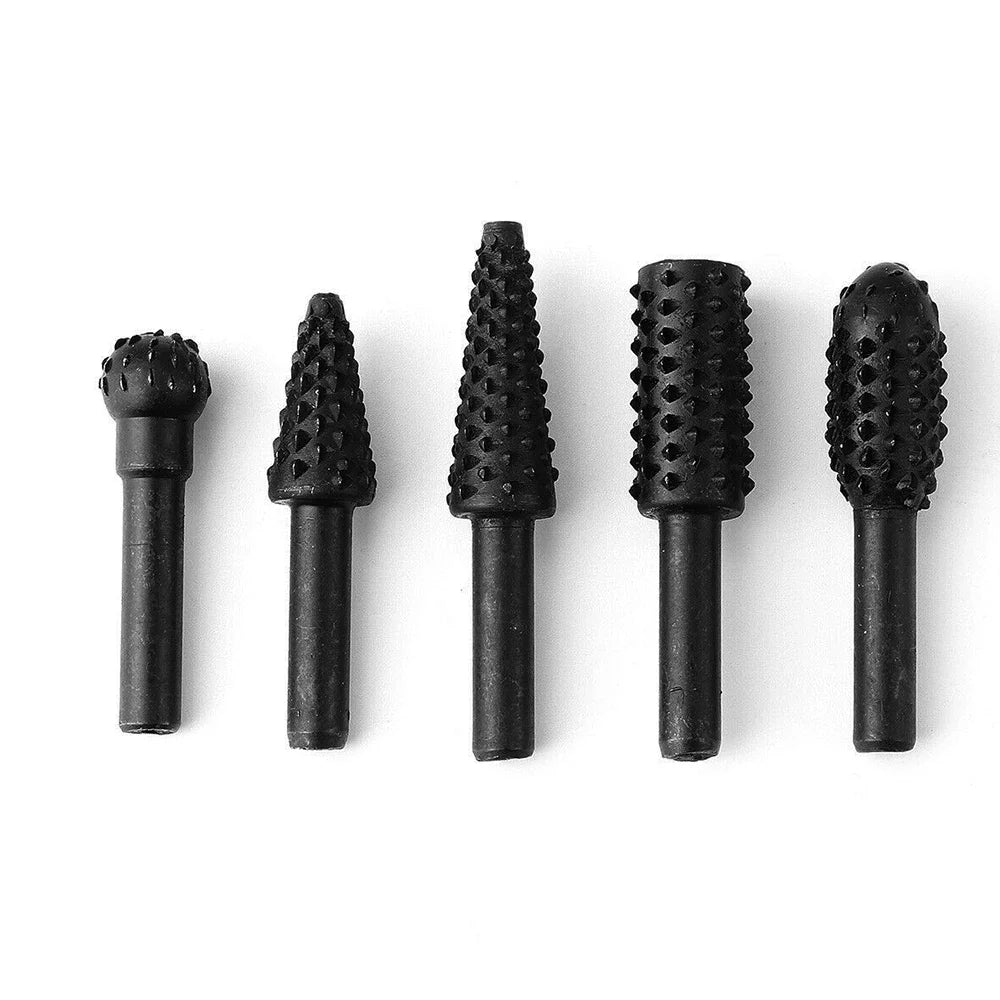 5-Piece Steel Rotary Rasp File Set